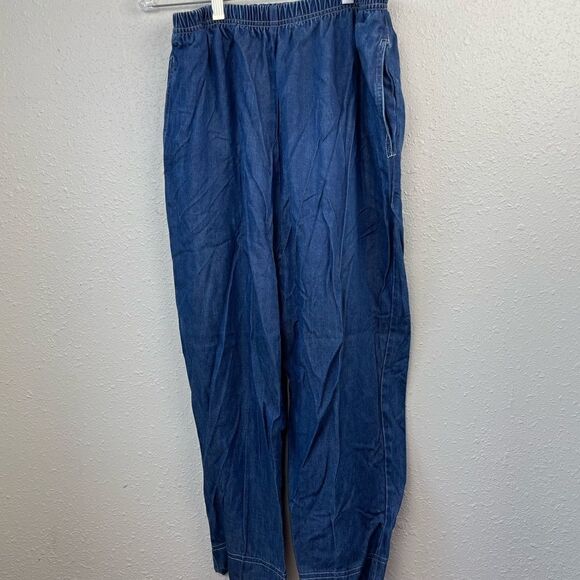 Vintage City Wear Matching Cropped Button Down Tencel Shirt and Pants EUC - Picture 5 of 7